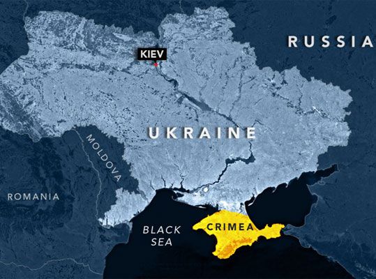 Crimea occupated by Russia map